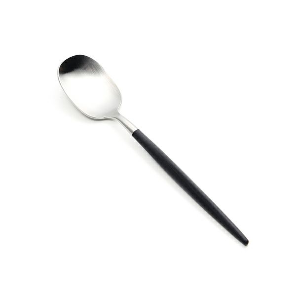 クチポール ナウ NAU ブラック／シルバー コーヒー／ティースプーン 13cm マット仕上げ