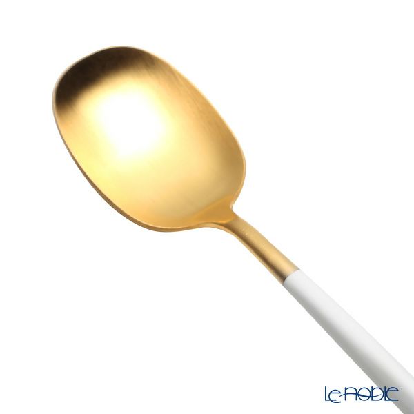 クチポール ナウ NAU ホワイト／ゴールド テーブルスプーン 21.5cm マット仕上げ