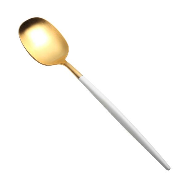 クチポール ナウ NAU ホワイト／ゴールド テーブルスプーン 21.5cm マット仕上げ