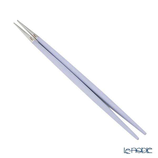 クチポール ゴア GOA バイオレット／シルバー 箸+箸置セット 22cm マット仕上げ