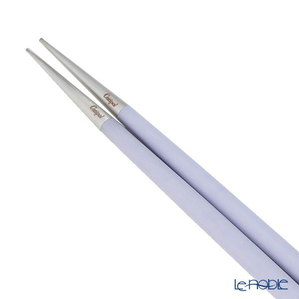 クチポール ゴア GOA バイオレット／シルバー 箸+箸置セット 22cm マット仕上げ