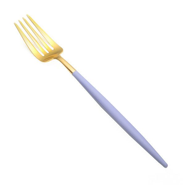 クチポール ゴア GOA バイオレット／ゴールド テーブルフォーク 21.5cm マット仕上げ