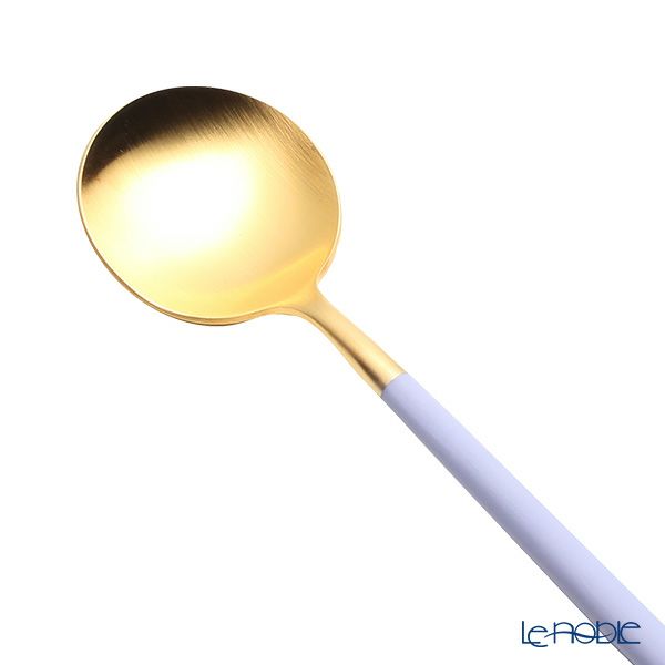 クチポール ゴア GOA バイオレット／ゴールド デザートスプーン 18cm マット仕上げ