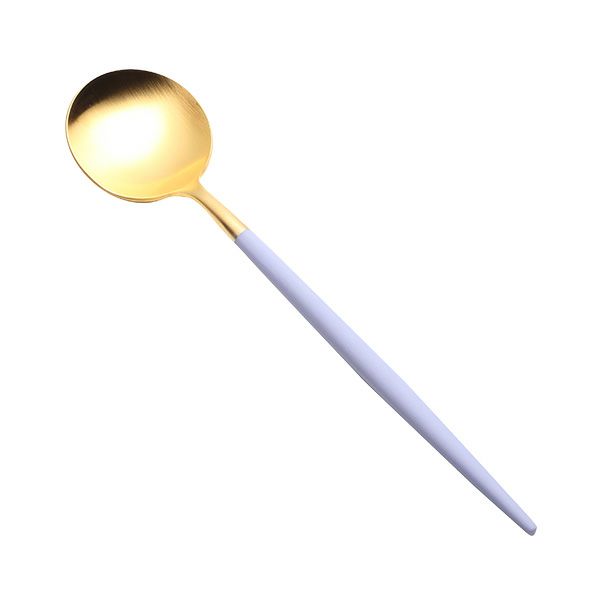 クチポール ゴア GOA バイオレット／ゴールド デザートスプーン 18cm マット仕上げ