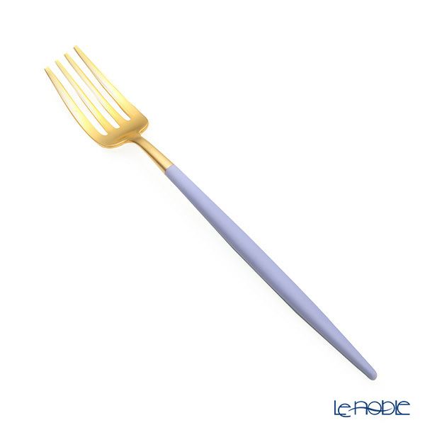 クチポール ゴア GOA バイオレット／ゴールド デザートフォーク 18.5cm マット仕上げ