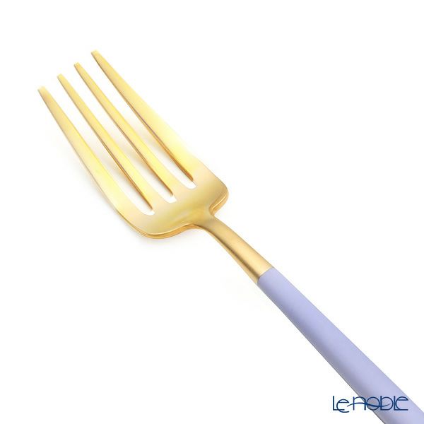 クチポール ゴア GOA バイオレット／ゴールド デザートフォーク 18.5cm マット仕上げ