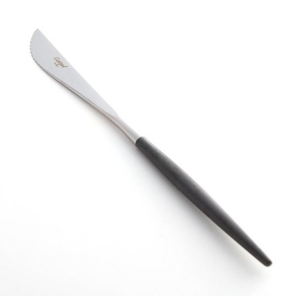 クチポール ゴア GOA ブラック／シルバー ステーキナイフ 22.5cm マット仕上げ