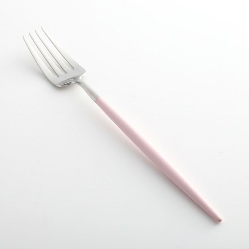 クチポール ゴア GOA ピンク／シルバー デザートフォーク 18.5cm マット仕上げ