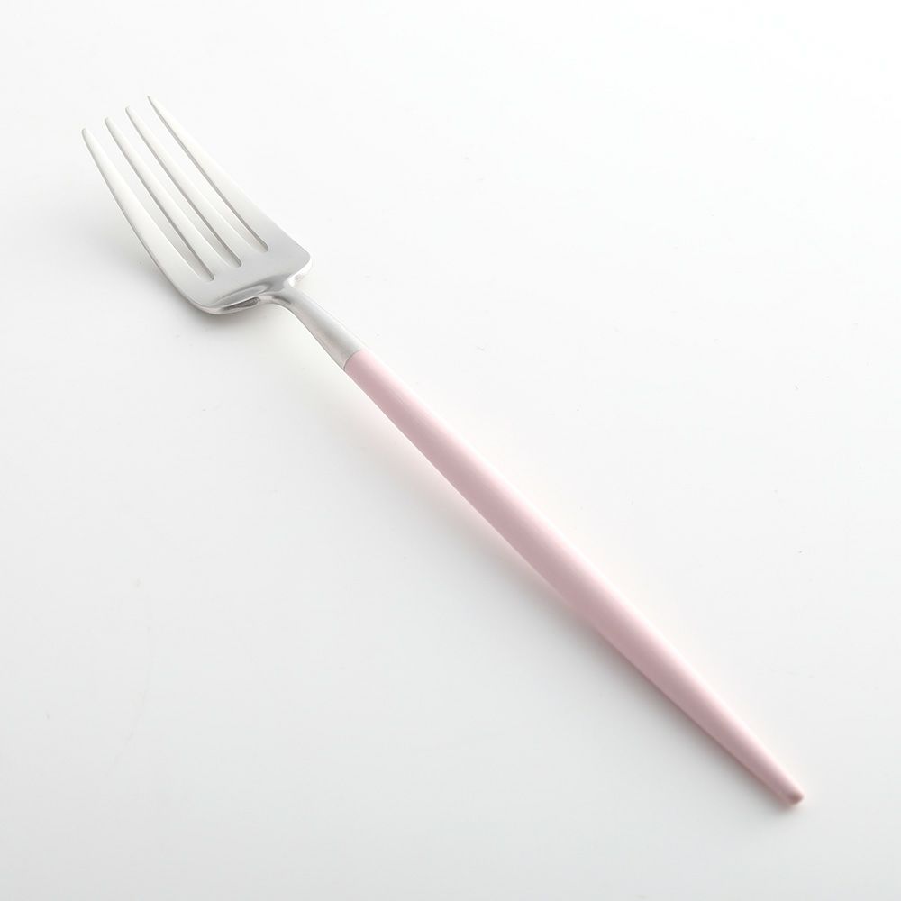 クチポール ゴア GOA ピンク／シルバー デザートフォーク 18.5cm マット仕上げ