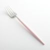 クチポール ゴア GOA ピンク／シルバー デザートフォーク 18.5cm マット仕上げ