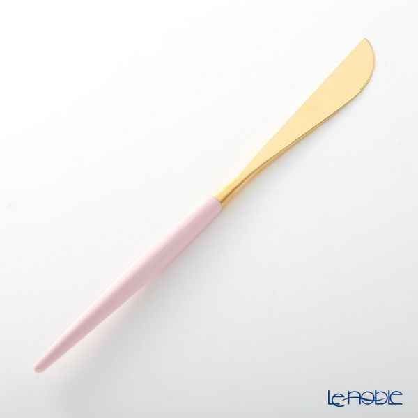 クチポール ゴア GOA ピンク／ゴールド テーブルナイフ 22cm マット仕上げ