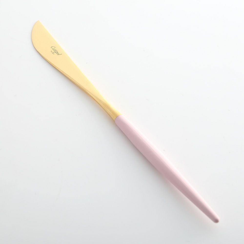 クチポール ゴア GOA ピンク／ゴールド テーブルナイフ 22cm マット仕上げ