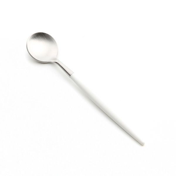 クチポール ゴア GOA ホワイト／シルバー モカ／エスプレッソスプーン 10.5cm マット仕上げ