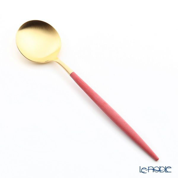 クチポール ゴア GOA レッド／ゴールド マット仕上げ テーブルスプーン 21cm