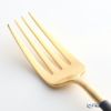 クチポール ゴア GOA ブラック／ゴールド デザートフォーク 18.5cm マット仕上げ