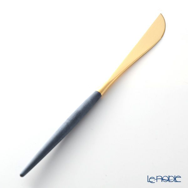 クチポール ゴア GOA ブルー／ゴールド テーブルナイフ 22cm マット仕上げ