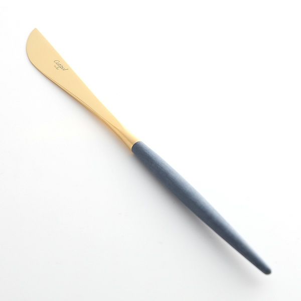 クチポール ゴア GOA ブルー／ゴールド テーブルナイフ 22cm マット仕上げ