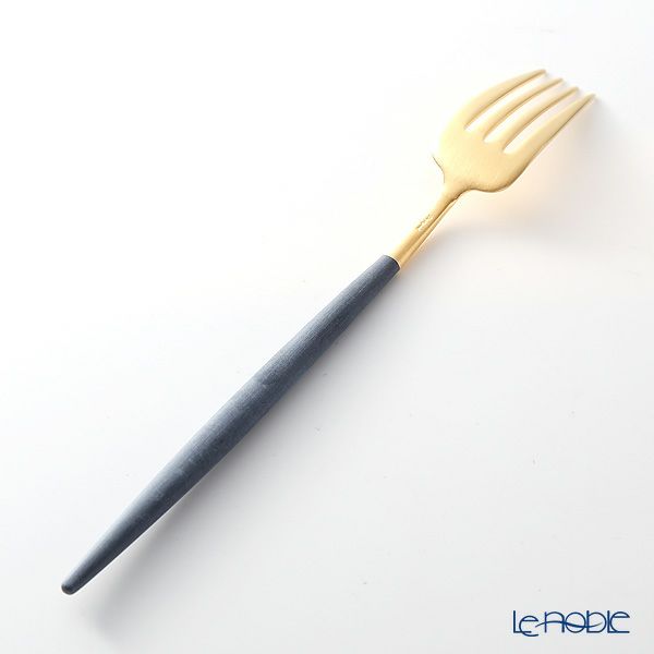 クチポール ゴア GOA ブルー／ゴールド テーブルフォーク 21.5cm マット仕上げ