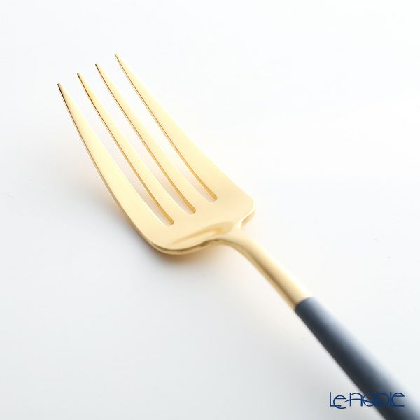 クチポール ゴア GOA ブルー／ゴールド テーブルフォーク 21.5cm マット仕上げ