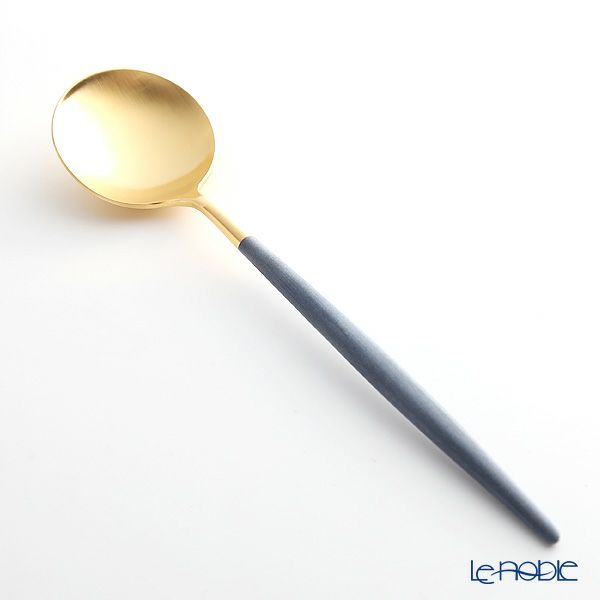 クチポール ゴア GOA ブルー／ゴールド テーブルスプーン 21cm マット仕上げ