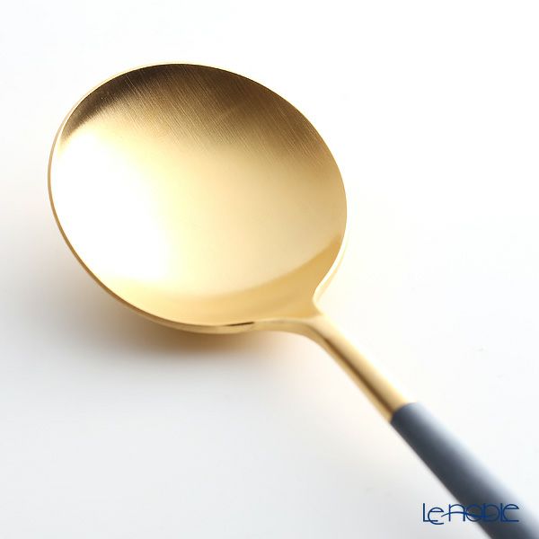 クチポール ゴア GOA ブルー／ゴールド テーブルスプーン 21cm マット仕上げ