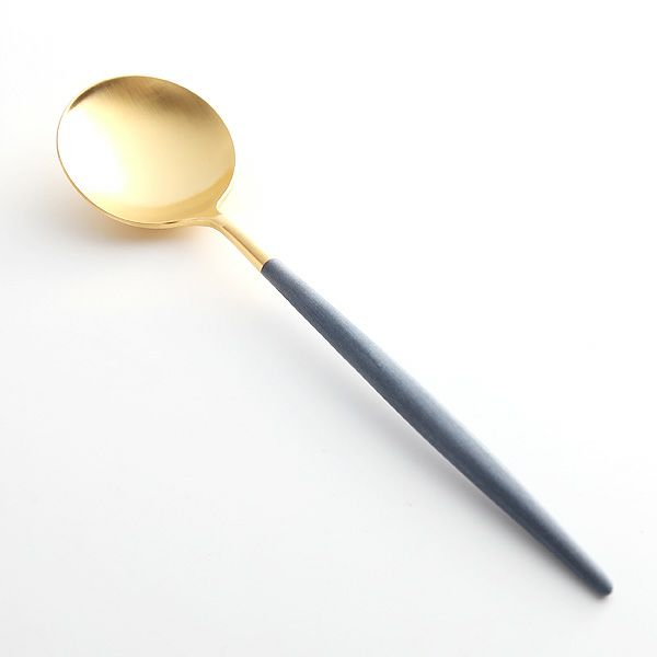 クチポール ゴア GOA ブルー／ゴールド テーブルスプーン 21cm マット仕上げ