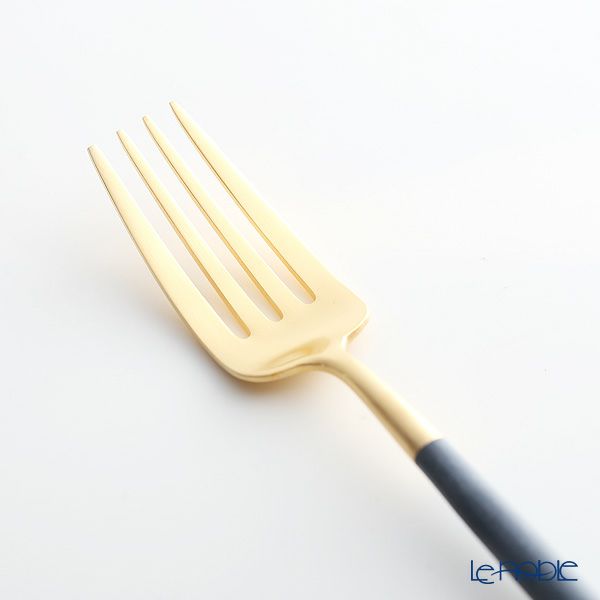クチポール ゴア GOA ブルー／ゴールド デザートフォーク 18.5cm マット仕上げ