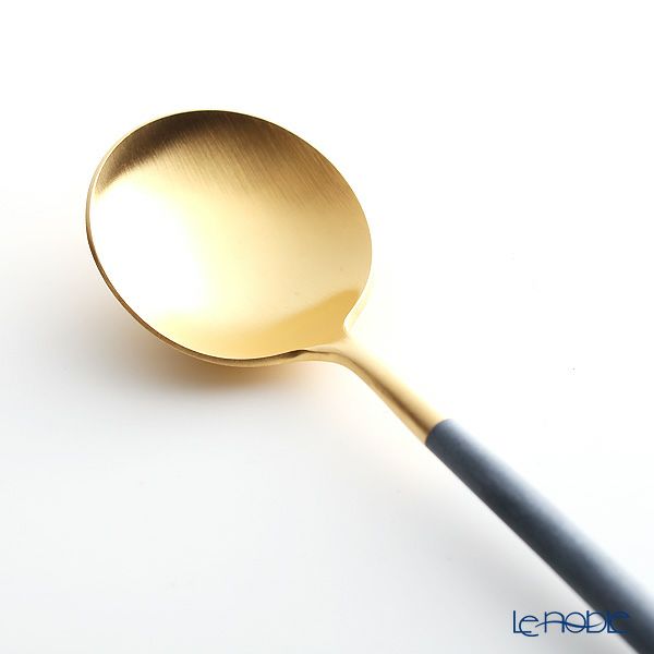 クチポール ゴア GOA ブルー／ゴールド デザートスプーン 18cm マット仕上げ