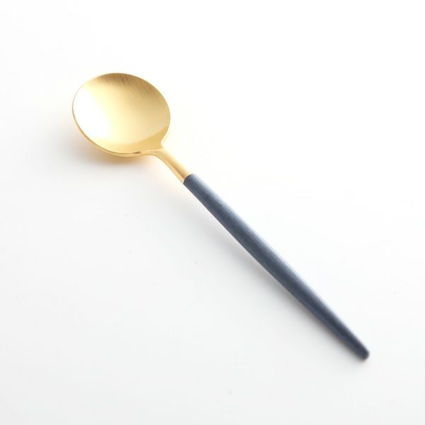 クチポール ゴア GOA ブルー／ゴールド コーヒー／ティースプーン 13cm マット仕上げ