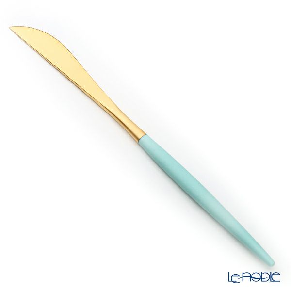 クチポール ゴア GOA ターコイズ／ゴールド テーブルナイフ 22cm マット仕上げ