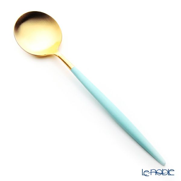 クチポール ゴア GOA ターコイズ／ゴールド テーブルスプーン 21cm マット仕上げ