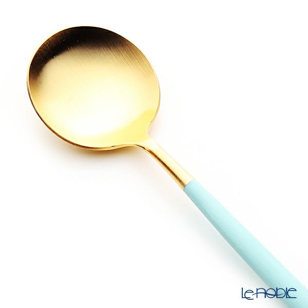 クチポール ゴア GOA ターコイズ／ゴールド テーブルスプーン 21cm マット仕上げ