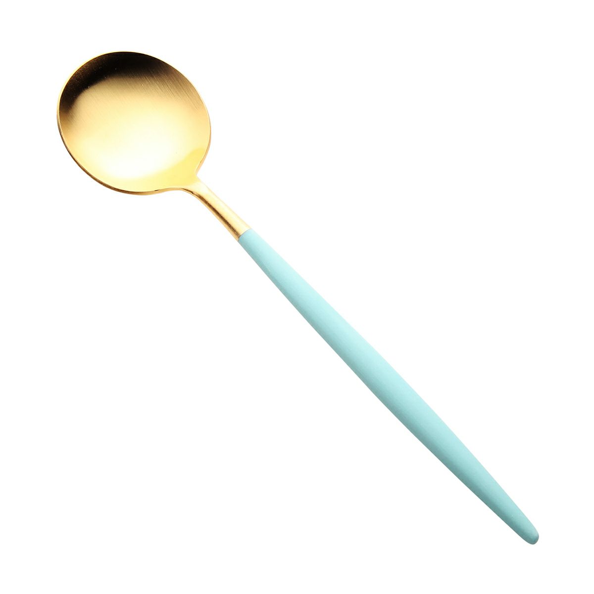 クチポール ゴア GOA ターコイズ／ゴールド テーブルスプーン 21cm マット仕上げ