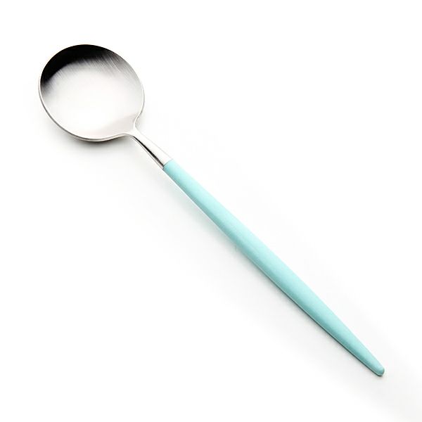 クチポール ゴア GOA ターコイズ／シルバー デザートスプーン 18cm マット仕上げ