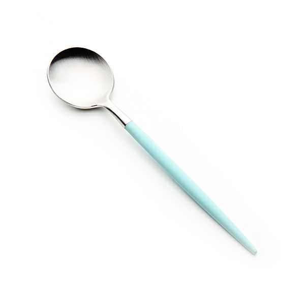 クチポール ゴア GOA ターコイズ／シルバー コーヒー／ティースプーン 13cm マット仕上げ