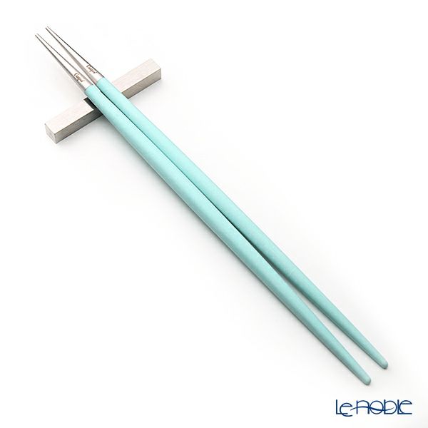 クチポール ゴア GOA ターコイズ／シルバー 箸+箸置セット 22cm マット仕上げ