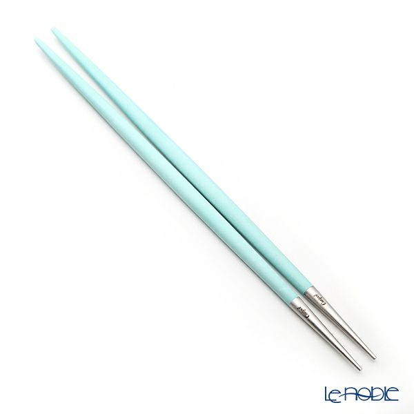 クチポール ゴア GOA ターコイズ／シルバー 箸+箸置セット 22cm マット仕上げ