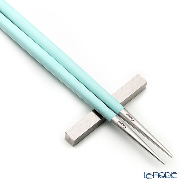 クチポール ゴア GOA ターコイズ／シルバー 箸+箸置セット 22cm マット仕上げ