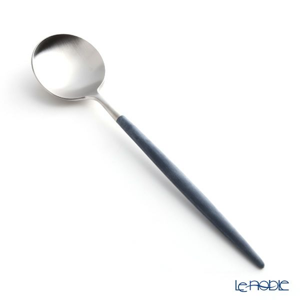 クチポール ゴア GOA ブルー／シルバー デザートスプーン 18cm マット仕上げ