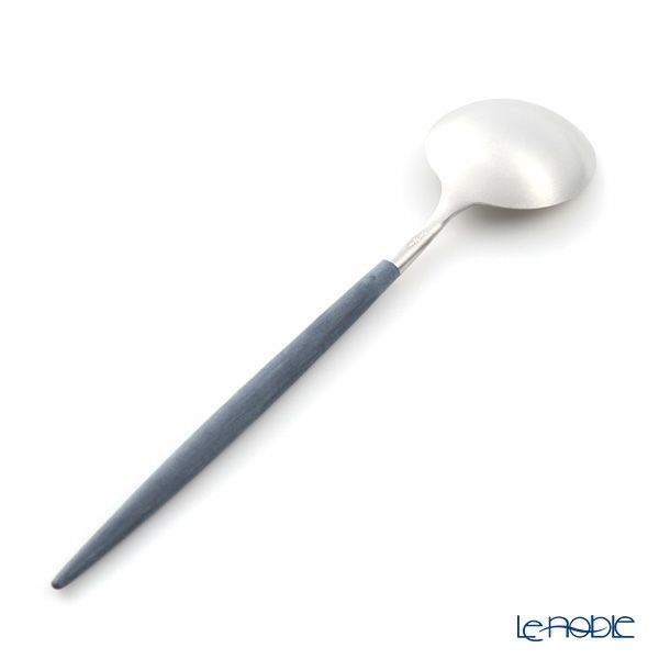 クチポール ゴア GOA ブルー／シルバー デザートスプーン 18cm マット仕上げ