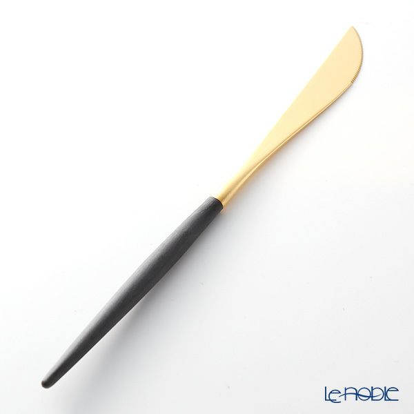 クチポール ゴア GOA ブラック／ゴールド テーブルナイフ 22cm マット仕上げ