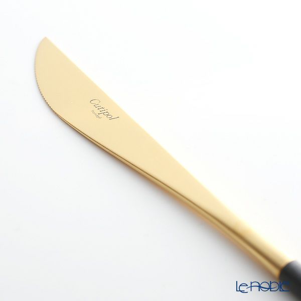 クチポール ゴア GOA ブラック／ゴールド テーブルナイフ 22cm マット仕上げ