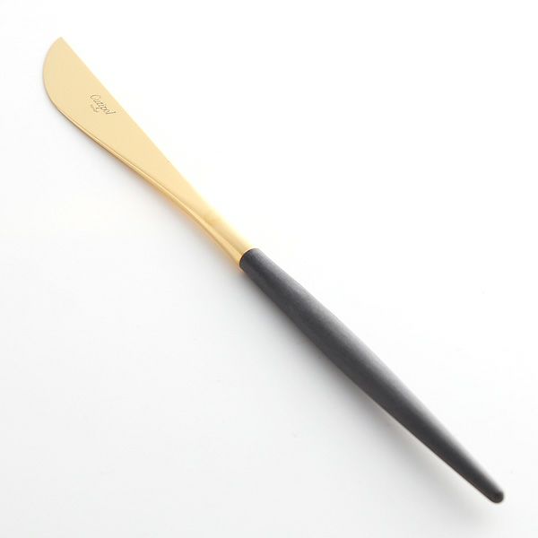 クチポール ゴア GOA ブラック／ゴールド テーブルナイフ 22cm マット仕上げ