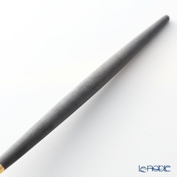クチポール ゴア GOA ブラック／ゴールド テーブルフォーク 21.5cm マット仕上げ