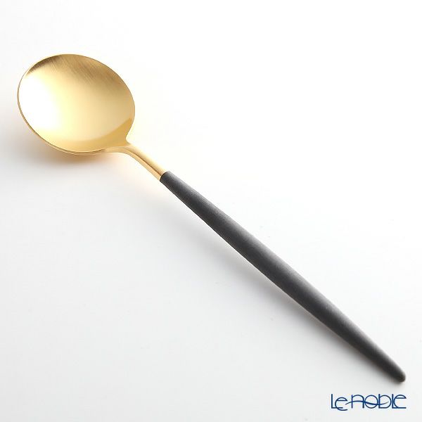 クチポール ゴア GOA ブラック／ゴールド テーブルスプーン 21cm マット仕上げ