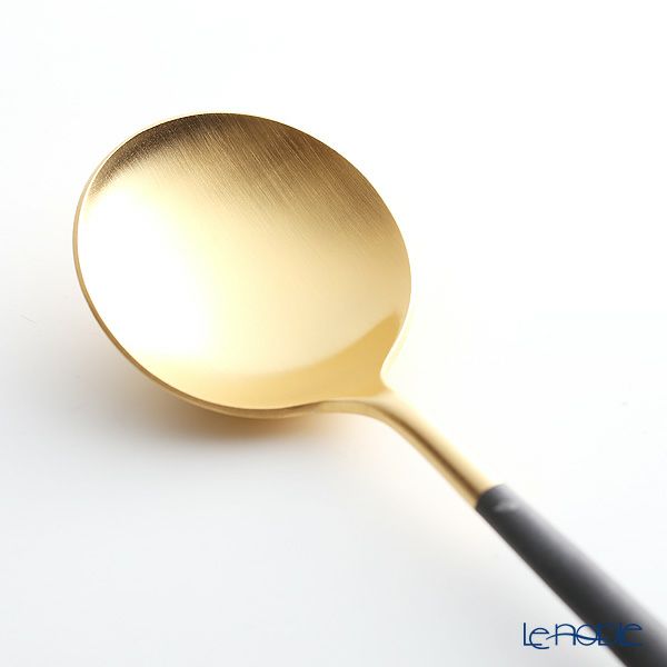 クチポール ゴア GOA ブラック／ゴールド テーブルスプーン 21cm マット仕上げ