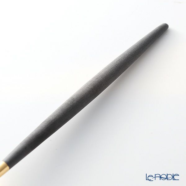 クチポール ゴア GOA ブラック／ゴールド テーブルスプーン 21cm マット仕上げ