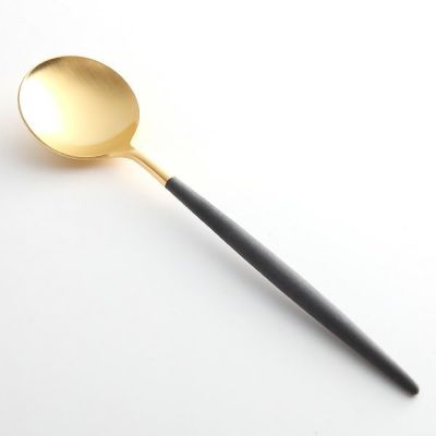 クチポール ゴア GOA ブルー／ゴールド テーブルスプーン 21cm マット