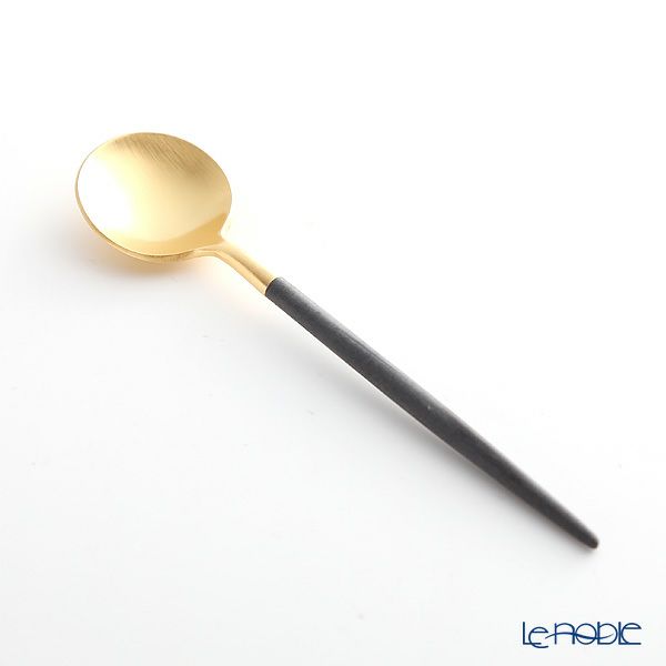 クチポール ゴア GOA ブラック／ゴールド コーヒー／ティースプーン 13cm マット仕上げ