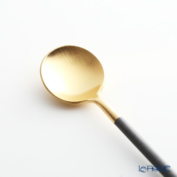 クチポール ゴア GOA ブラック／ゴールド コーヒー／ティースプーン 13cm マット仕上げ